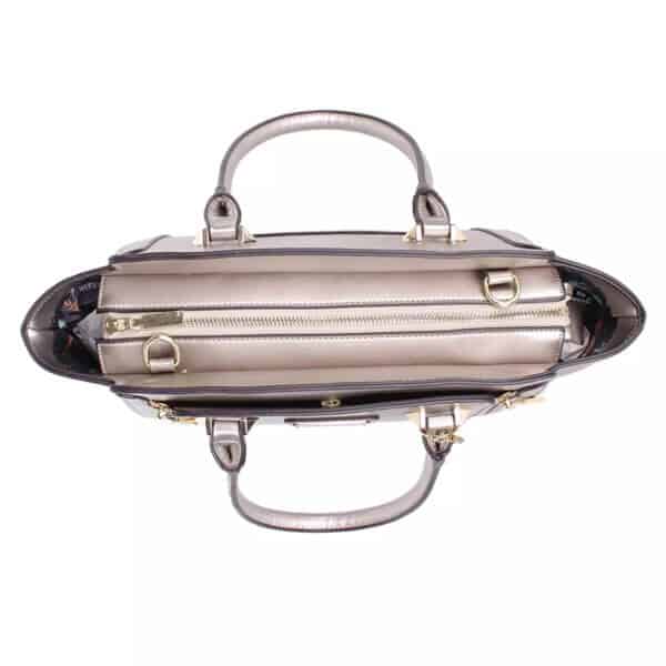 silver big tote bag