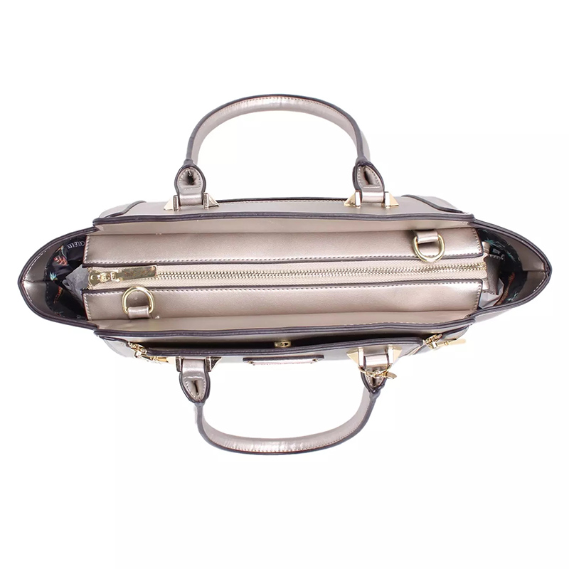 silver big tote bag
