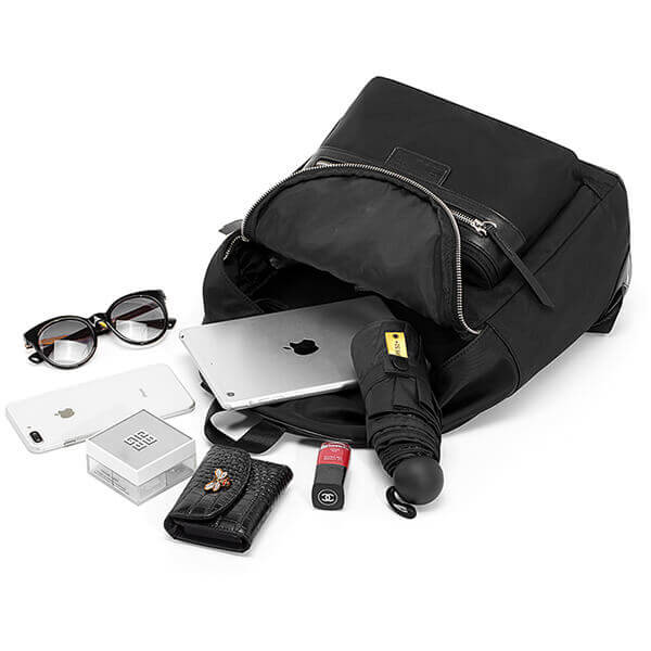 Polyester fabric plain backpack factory