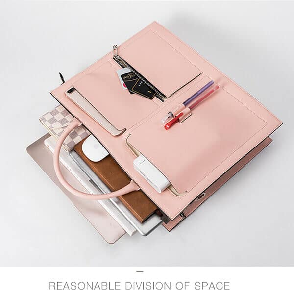 Saffiano leather document bag maker