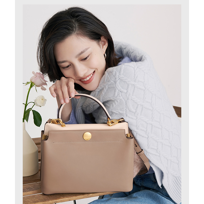Top quality ustainable recycled leather tote bag 5